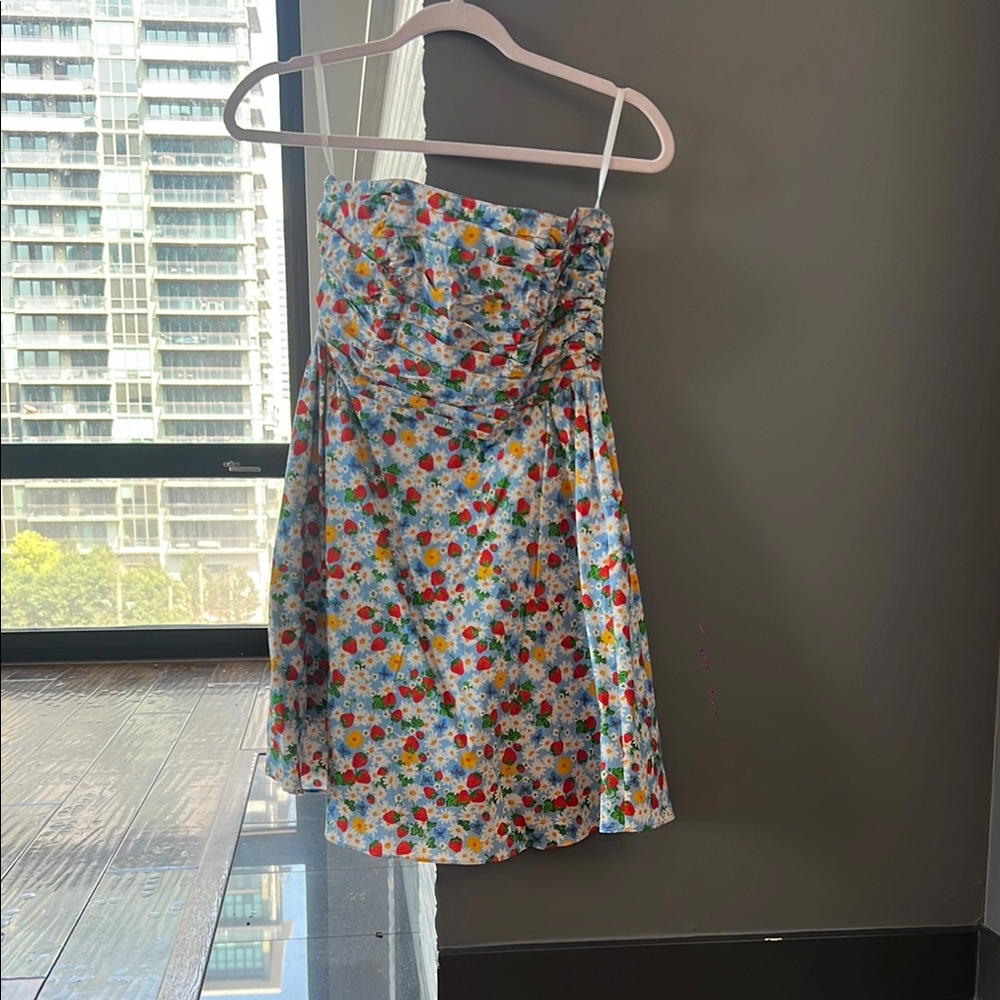 Floral Strapless Dress